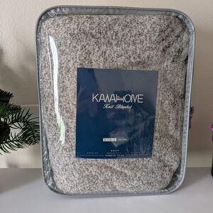 KAWA HOME Knit Blanket - King Size - Beige/Mocha
